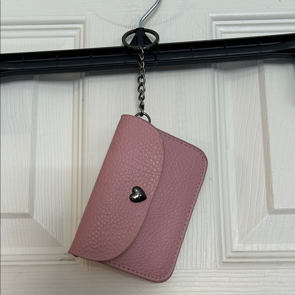 Pink Leather Card Holder - Picture 1 of 5